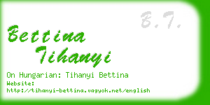 bettina tihanyi business card